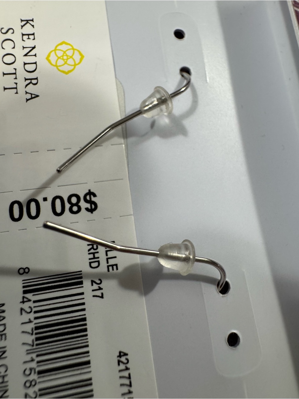 Kendra Scott Glass Stone 14k Gold Plated Over Brass Elisa Drop Earrings - Picture 4 of 4
